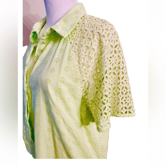 J. Crew Women’s Spring Dress Lemon Color Embroidered Beach Size 10 - Picture 3 of 6